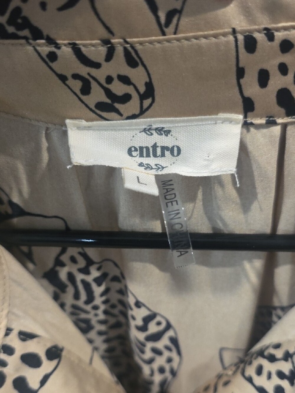 entro Beige and Black Leopard-Print Dress - Picture 2 of 2